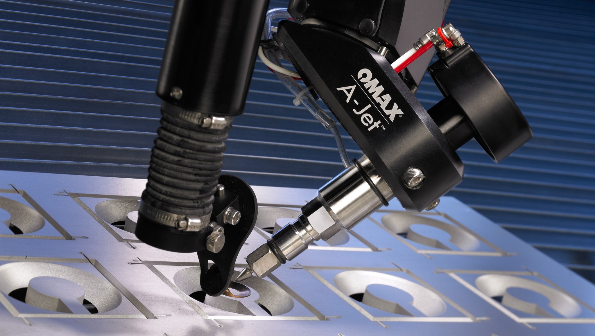 OMAX Water Cutting Closeup