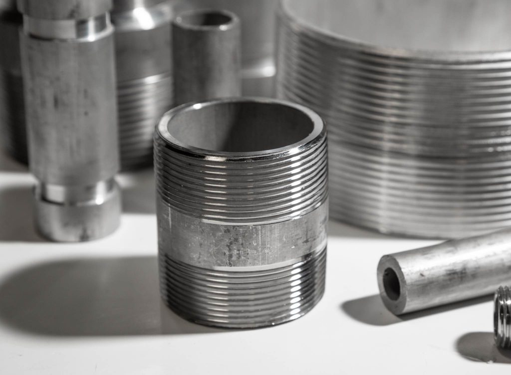 Multiple Chrome molly nipples grouped together